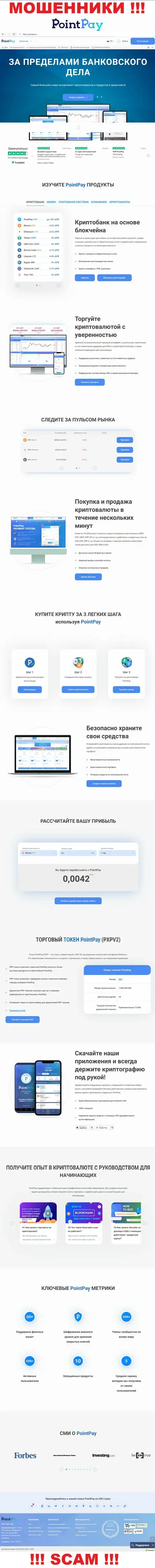 ПоинтПай Ио - web-сервис мошенников ПоинтПэй Ио